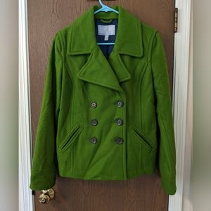Green Old Navy Double-Breasted Pea Coat